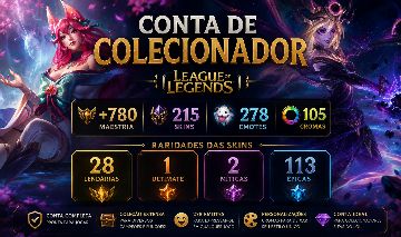 Conta de Colecionador Ex-Esmeralda | +780 Maestria | +200 Skins | 278 Emotes