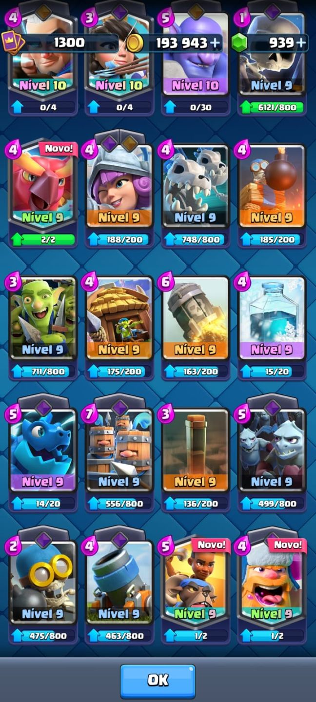 Clash Royale [CONTA] 10k troféus+ todas cartas