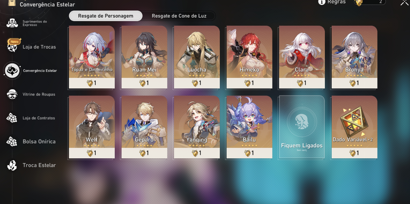 HSR Conta com CASTORICE E1, HIMEKO NOVA + CONE, BLADE FOGO + CONE...