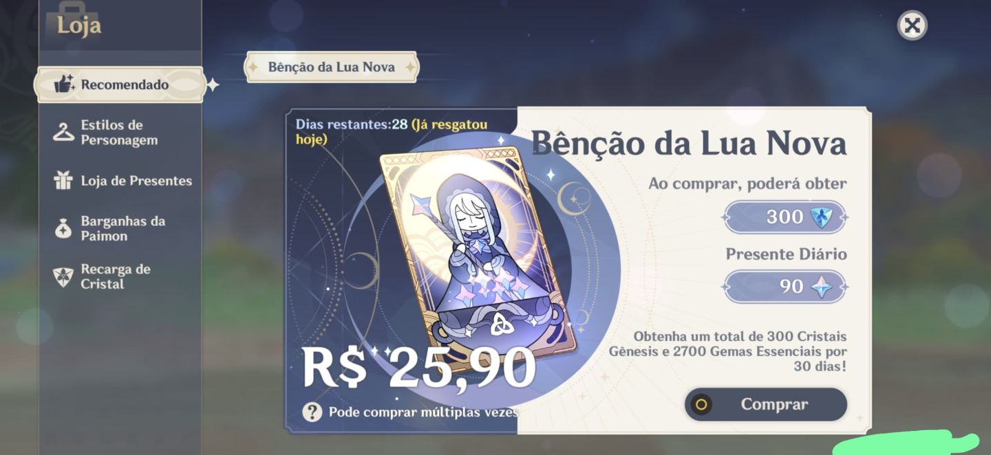 Conta com nefer, lauma, flins, sandrone, varessa, lyney e nahida. Tem armas ass