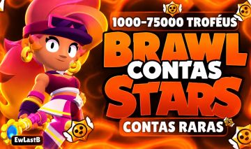Contas Brawl Stars ( Contas raras com Shelly Estelar)