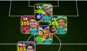 CONTA EFOOTBALL RARA! ADRIANO BUGADO + NEY DO PACK + R10 PRIME + CR7 E+++!
