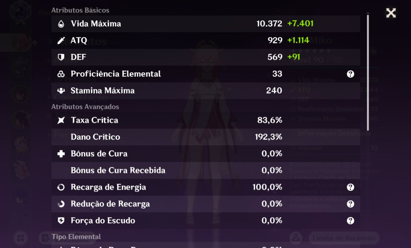 CONTA END GAME COM COLUMBINA, LAUMA, YAE, ODETTE, FURINA+SIG E MAIS!