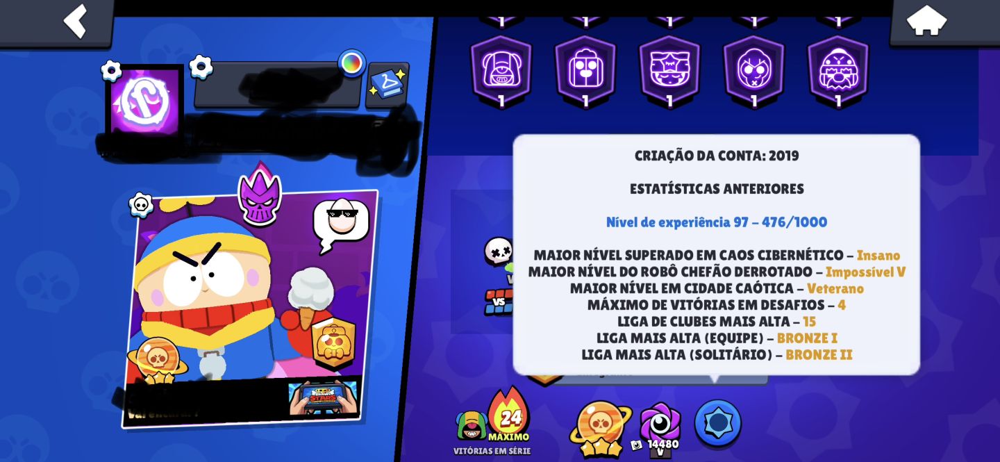 Conta de Brawl Stars e Clash Royale( não separado)