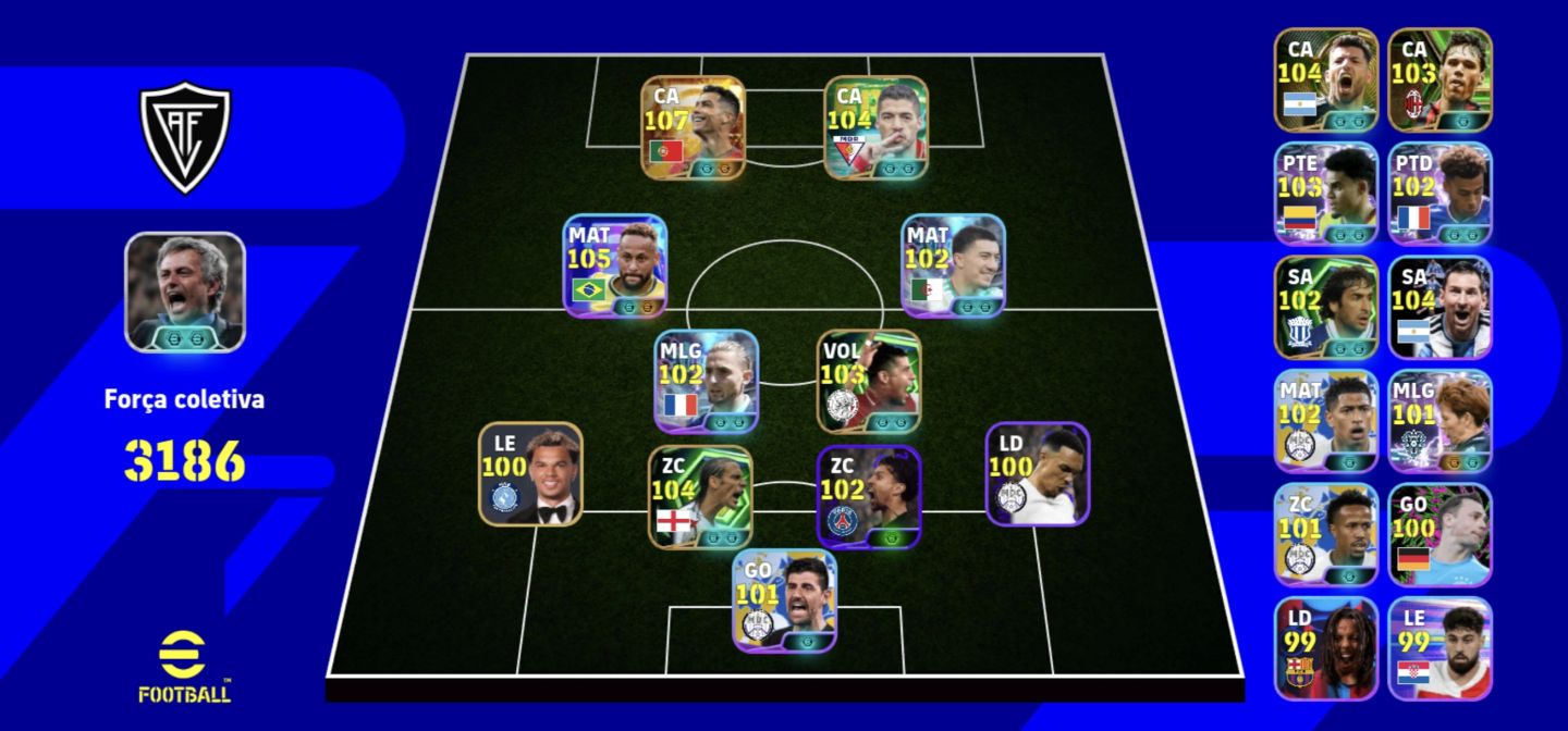 CONTA EFOOTBALL +3180 DE FORÇA / MELHOR CR7 DO JOGO + NEY BLITZ E MUITO MAIS!!