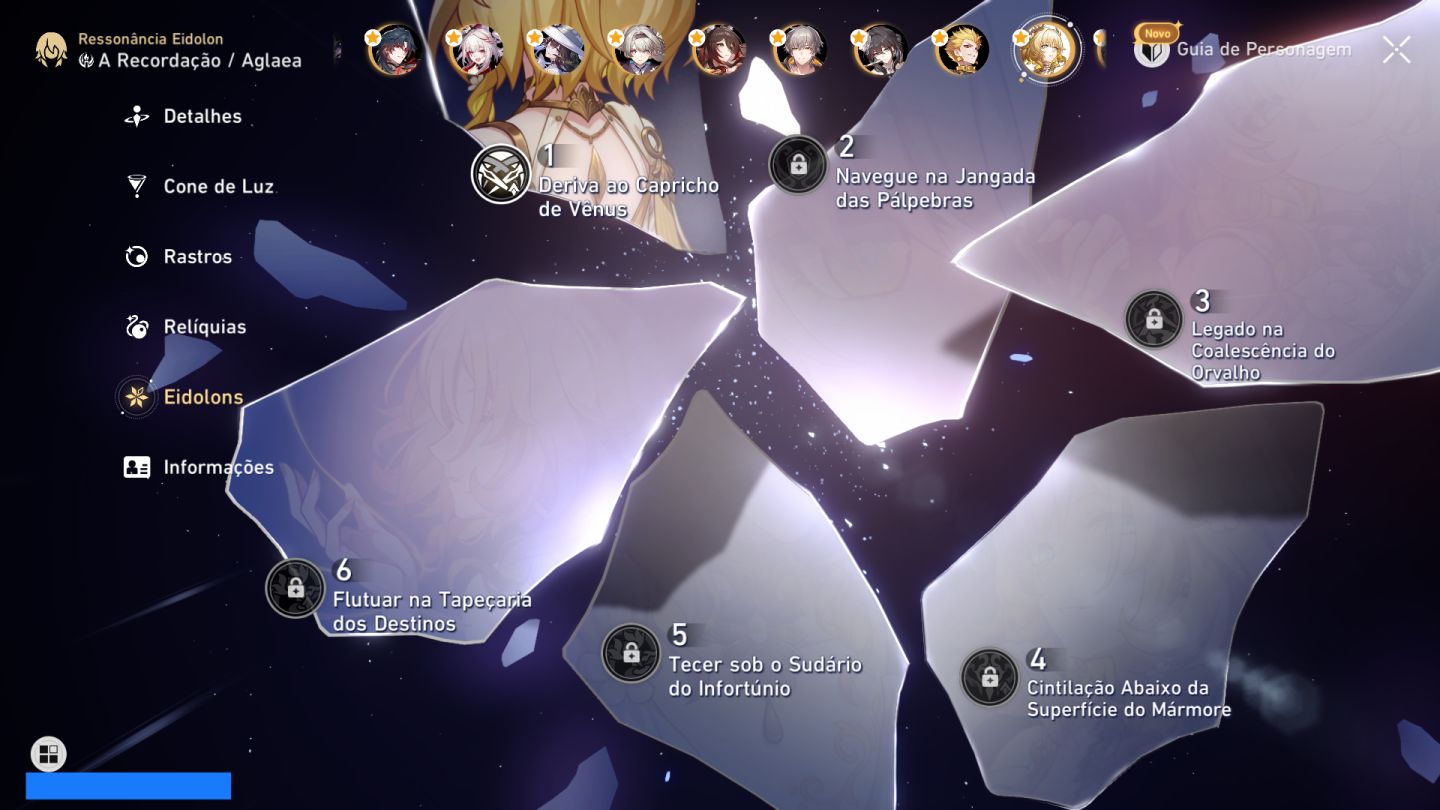 CONTA HONKAI STAR RAIL ENDGAME COM PERSONAGENS E2 e E1