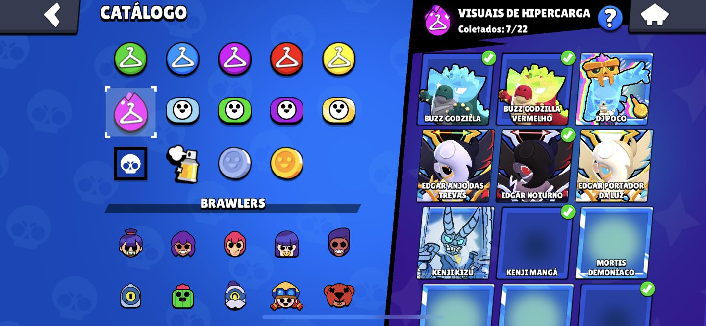 Conta Brawl stars quase max de 2020 301 skins 53k de troféus fama marciana