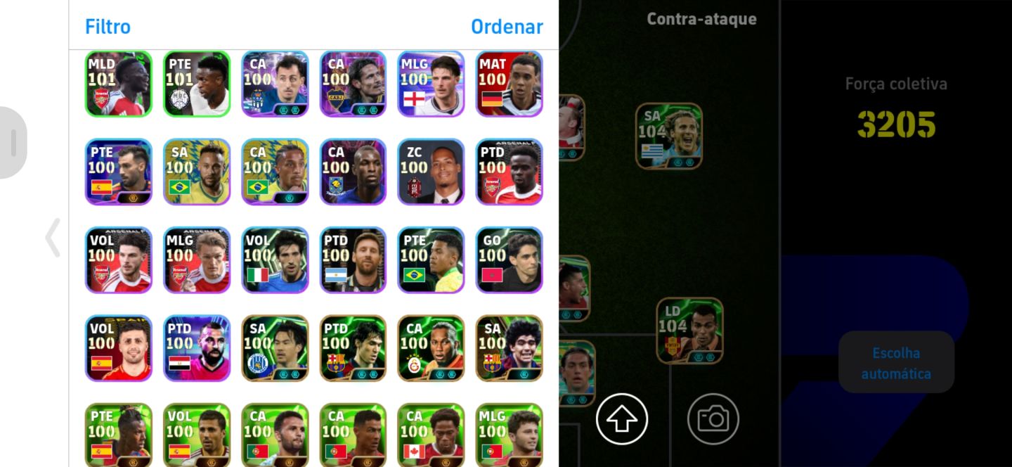 Conta efootball mobile com varios jogadores lendário,show time somente konami id