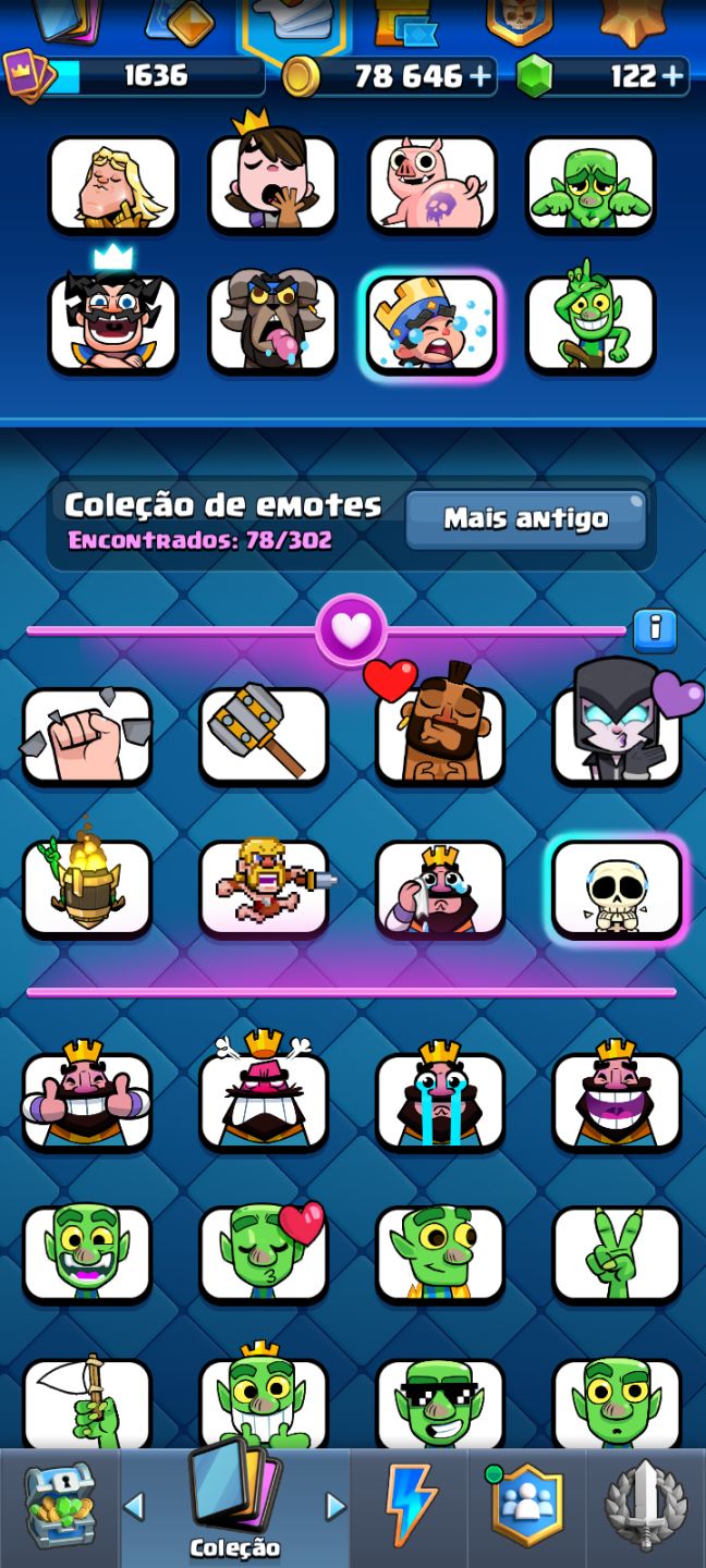 CONTA CLASH ROYALE INSANA! 13 EVOLUÇÕES, CARTAS LVL 16 E 78K DE OURO!