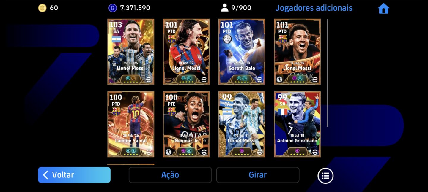 Conta Efootball Recheada Mobile