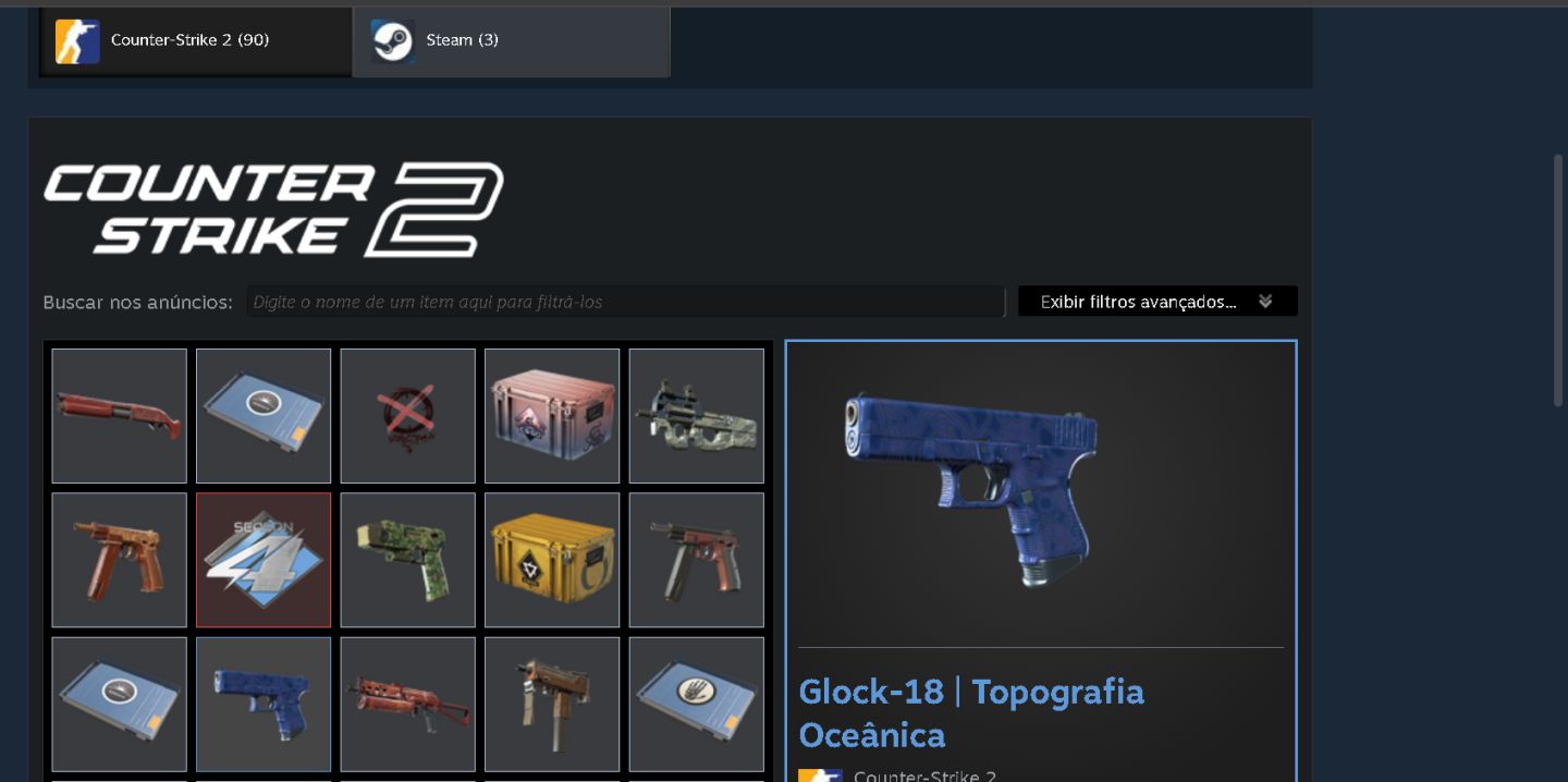 CS2 PRIME + SKINS E CAIXAS