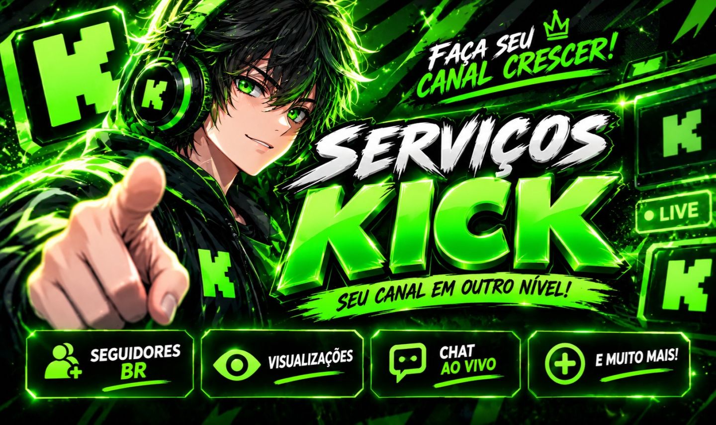 Seguidores Brasileiros Kick | VIWS E CHAT | TUDO AO VIVO! [MENOR PREÇO]