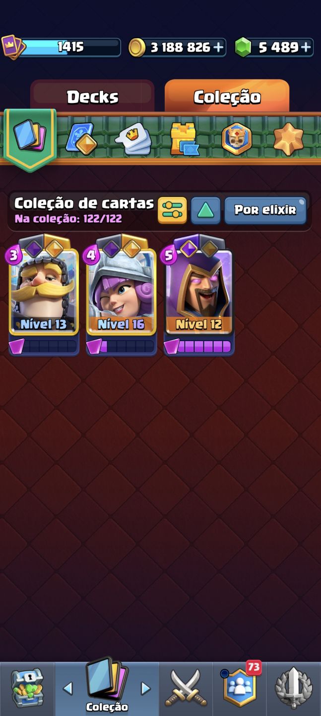 Conta de Clash Royale 10 anos de jogo 3 cartas full
