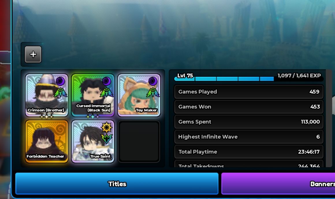 CONTA ANIME EXPEDITION LEVEL 75 FULL META
