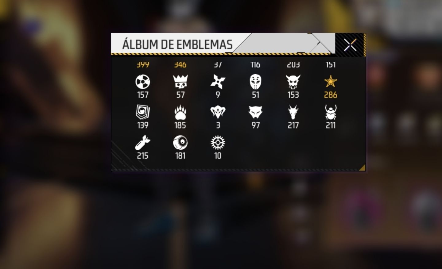Conta free fire skin sombra boral, skins armas evolutivas