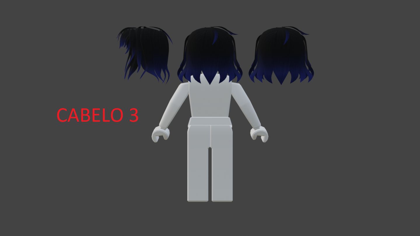 CABELOS 3D FEITOS NO BLENDER PARA SEU JOGO ROBLOX