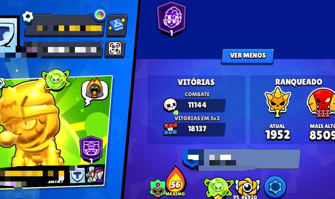 Conta Brasil star full brawlers hipercargas acessórios e poder de estrelas