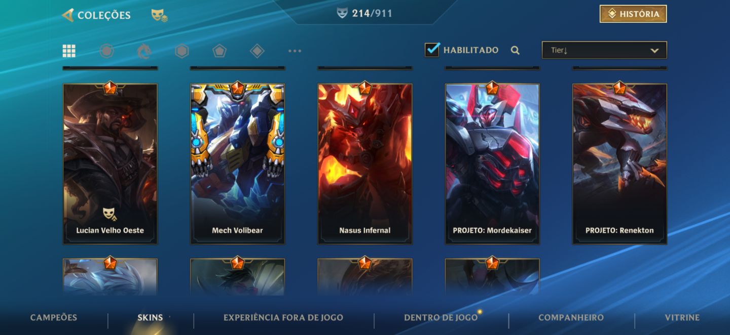 Conta Wild rift com 214 skin jinx super vilã todas forma e master yi turbo neon