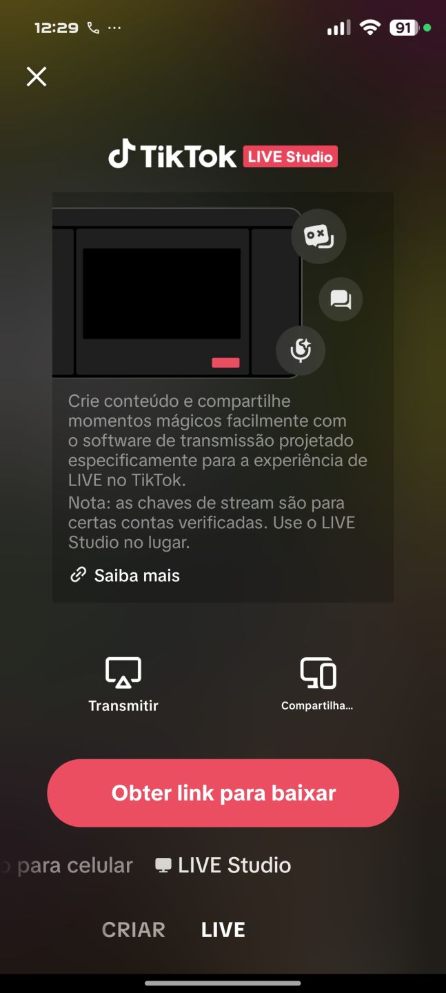 CONTA TIKTOK | LIVE STUDIO LIBERADO | 488 SEGUIDORES | 2.6K CURTIDAS