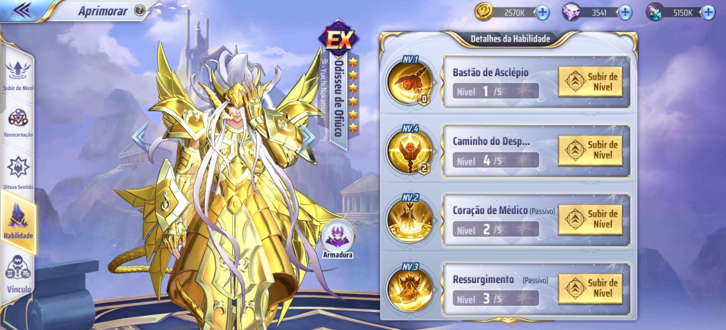 Conta saint Seya Awakening, servidor A141