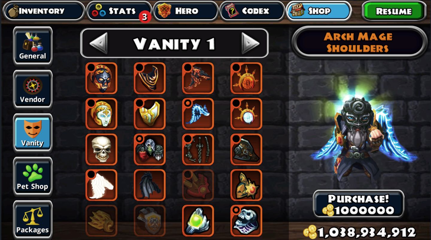 DUNGEON QUEST | MOEDAS E SKINS PAGAS | ANDROID E iOS
