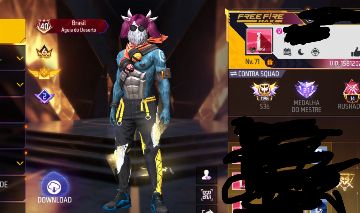 Conta de ff bem gemada prime 6 varias skin e sempre top BR