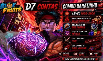 D7 CONTAS - CONTAS DE BLOXFUITS SORTIDAS - LEVEL 1000-2800 - ENTREGA AUTOMÁTICA!