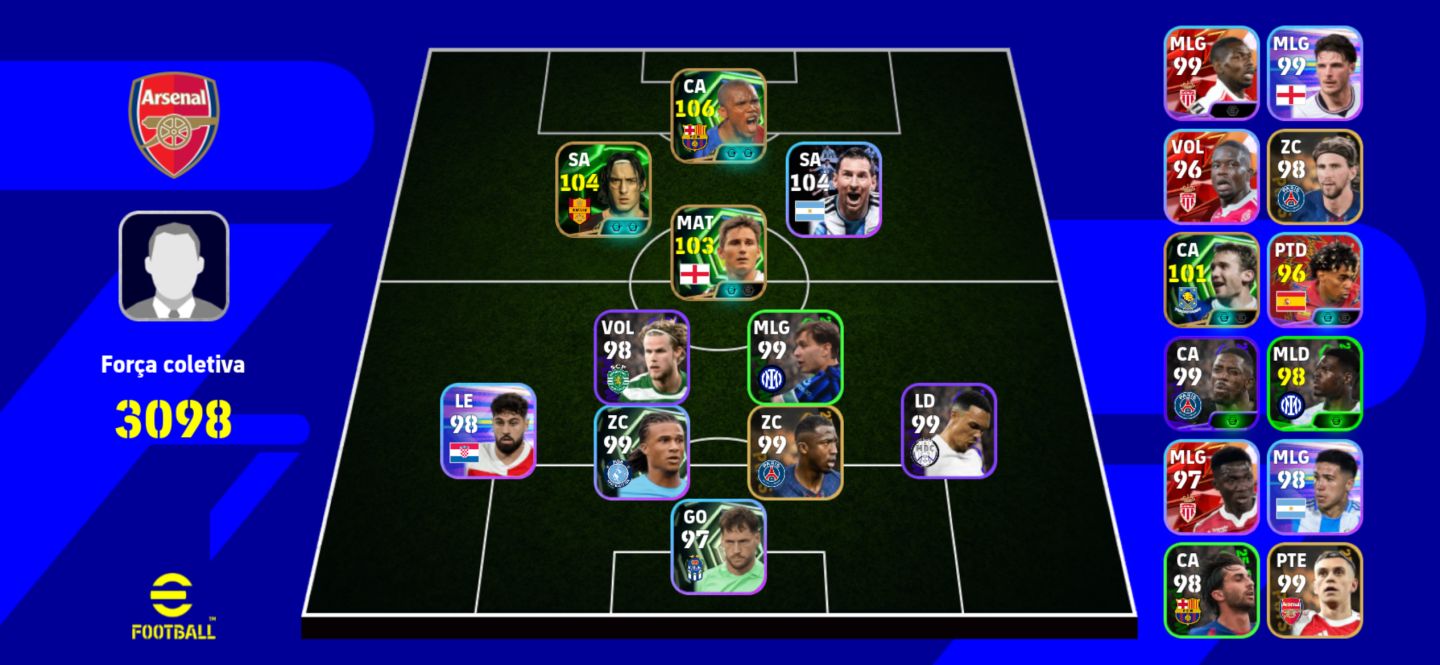 Conta Efootball com ETO + Totti + Lampard