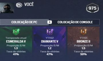 Conta antiga de R6 LVL 975