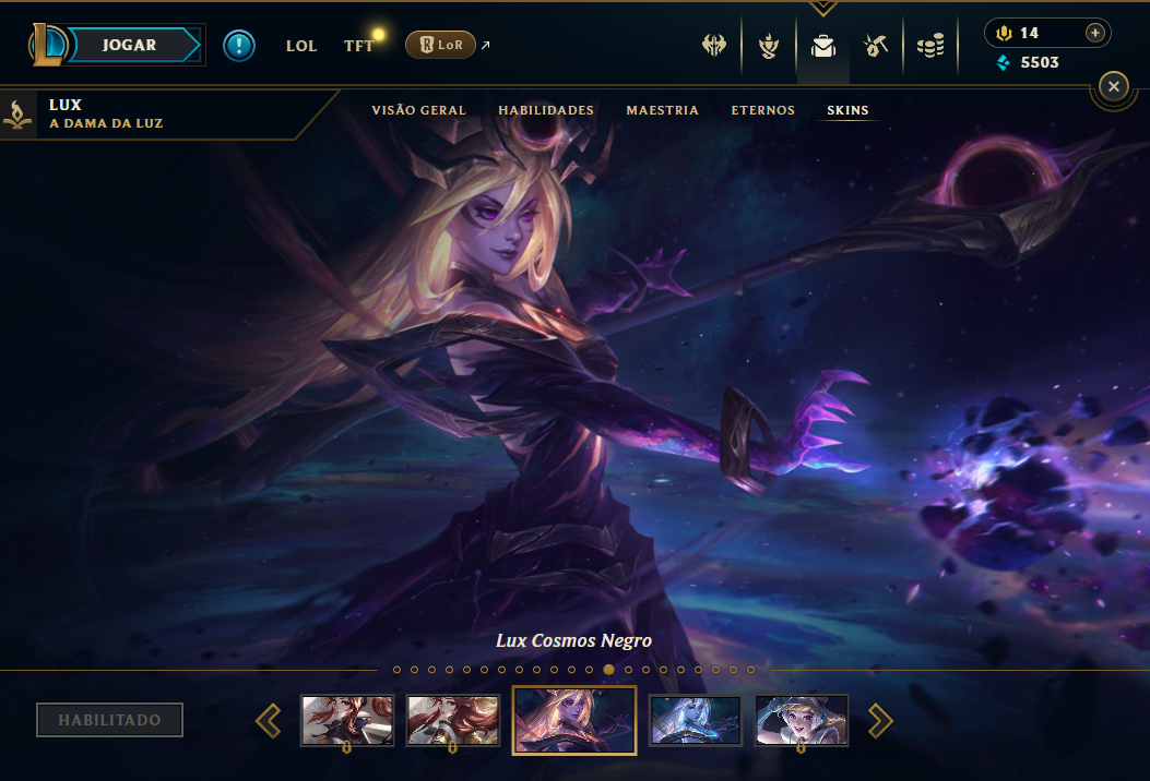 CONTA MAIN LUX | ELEMENTALIST | 35 CAMPEÕES | NÍVEL 63 FULL ACESSO | +SKINS |SUP