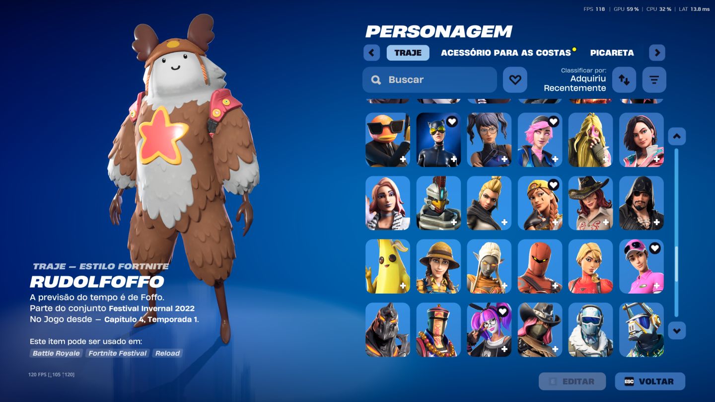 Conta Fortnite Antiga 2017 completa e tryhard.