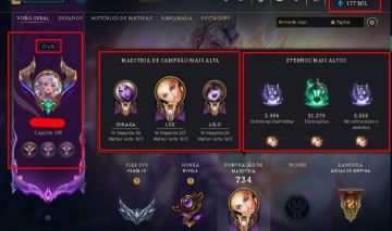 Conta Main Lux 1 Milhao de maestria+ 22 skins da lux Main SUPORTE