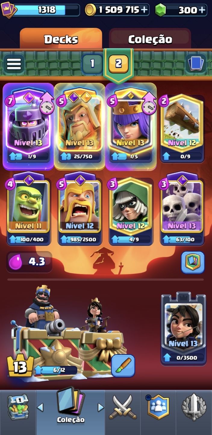 Conta Clash royale, arena 20