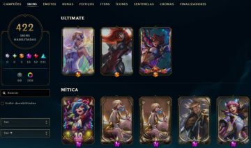 Conta League of Legends lvl 800+ com quase todos os campeões