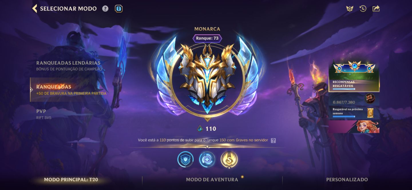 CONTA WILD RIFT ELO ALTO + PERFIL MUITO COMPLETO Conta Wild Rift à venda