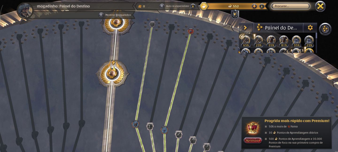 Conta Albion online focada em bordão e coleta