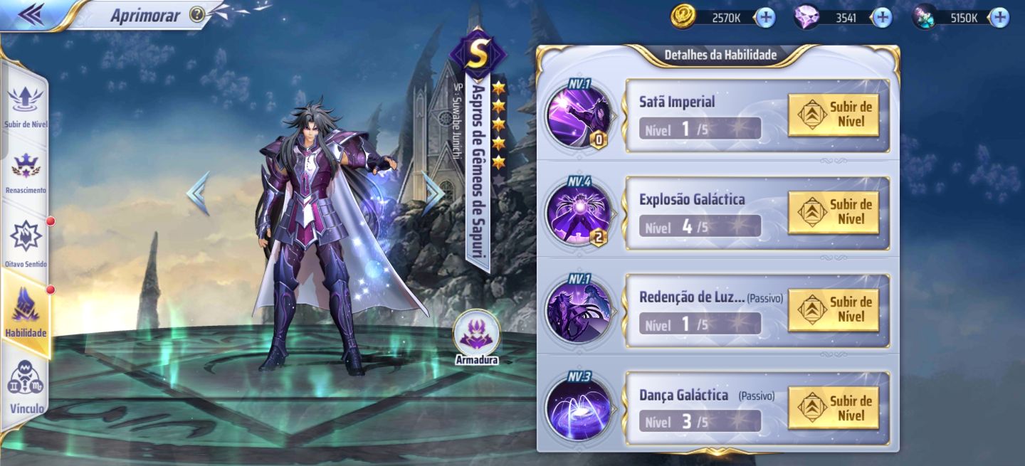 Conta saint Seya Awakening, servidor A141