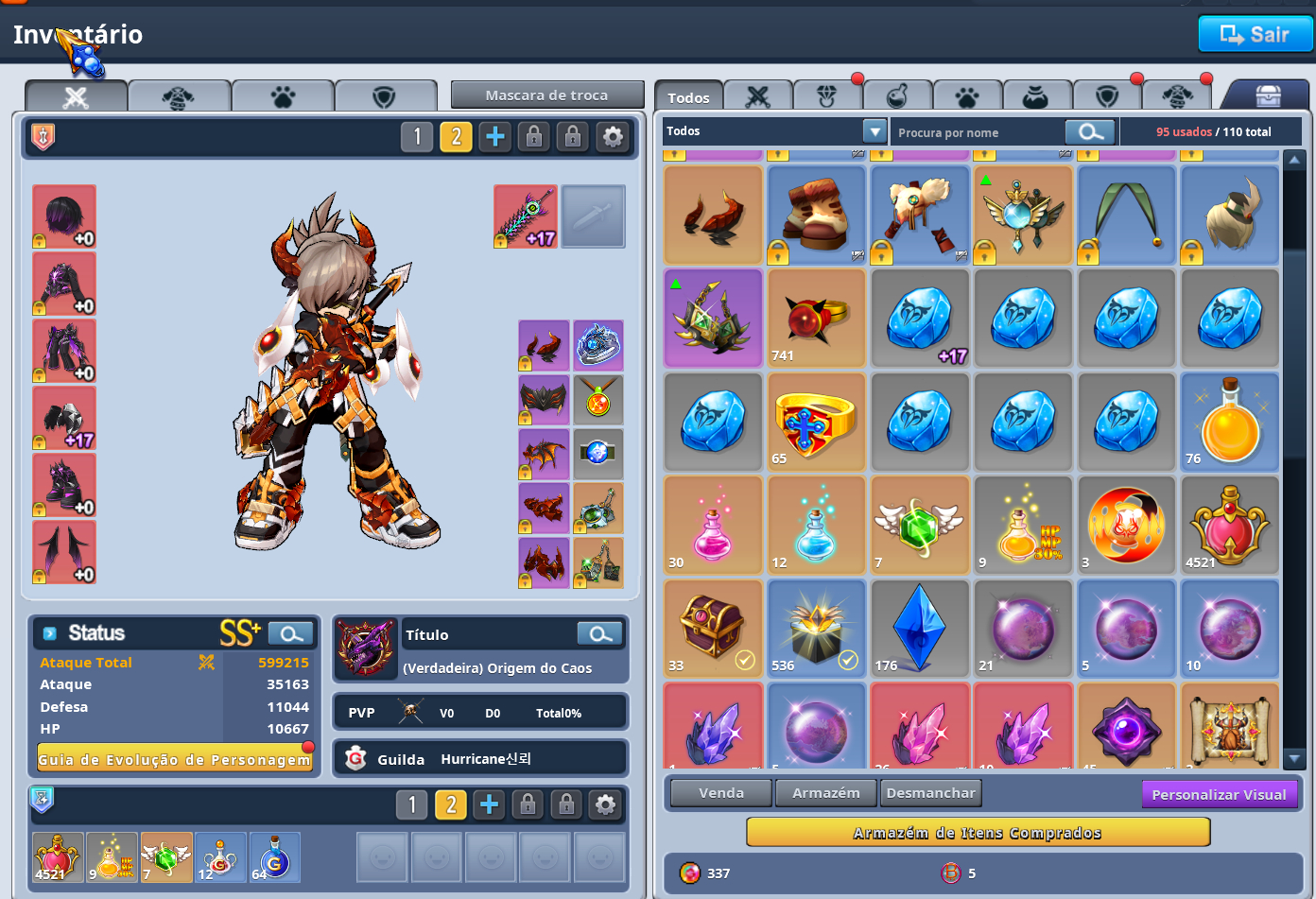 Conta Grand Chase Completa com Excelente Progresso C-lv741