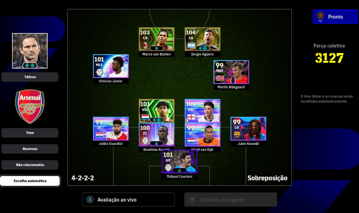 CONTA EFOOTBALL XBOX/PC FORÇA 3127 | AGÜERO , VAN BASTEN SHEVCHENKO ACESSO TOTAL