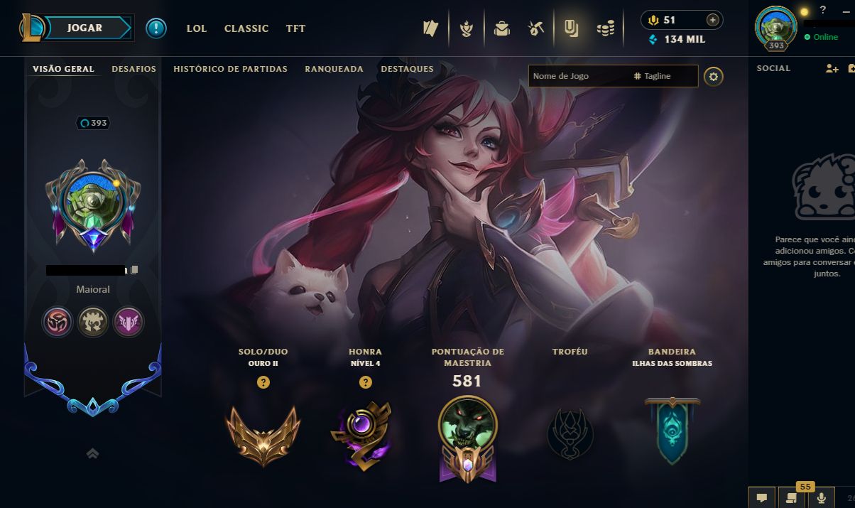 CONTA LOL | 152 SKINS | SEASON 2019