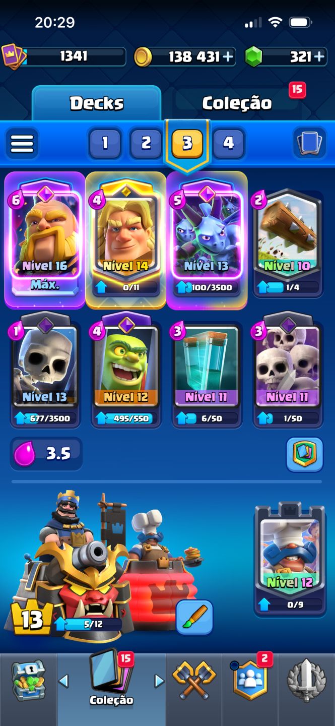 Conta de Clash Royale com carta nível max