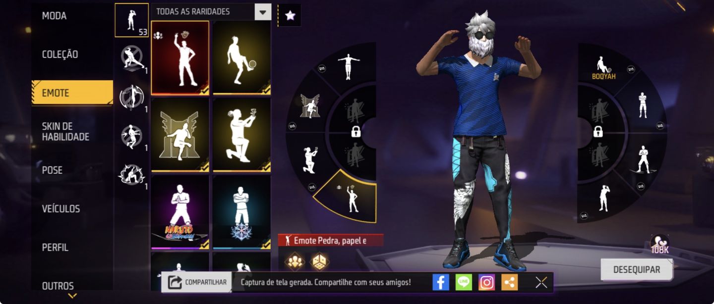 CONTA RARA ANTIGA E GEMADA - FREE FIRE (MUITO BARATO)