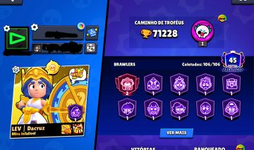 Conta Brawl Stars 70K+ troféus