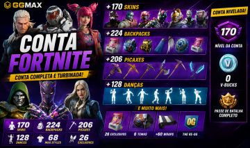 CONTA FORTNITE RARA | 170 SKINS | 26 EXCLUSIVOS