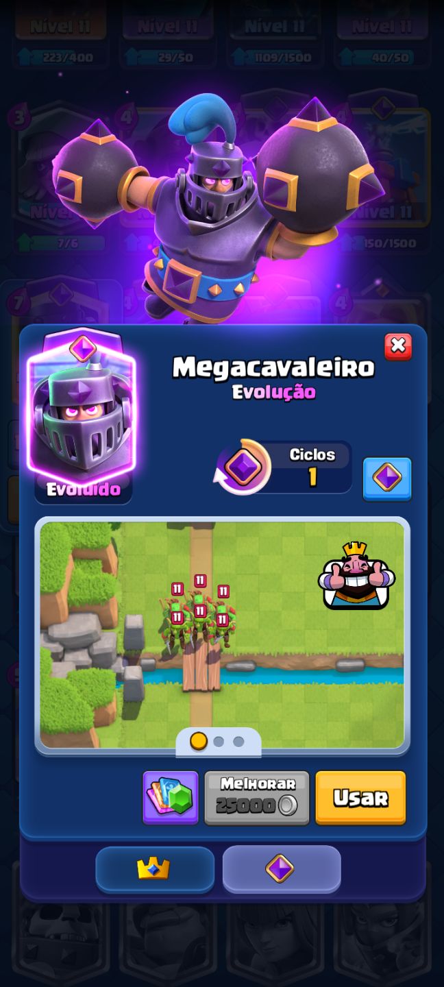 Conta Clash Royale, 4 anos com evolutivas