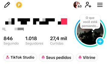 Conta Tik tok mais de 1k live Studio Tik tok shop aquecida e engajada