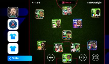 Conta efootball com vários épicos e jogadores da copa