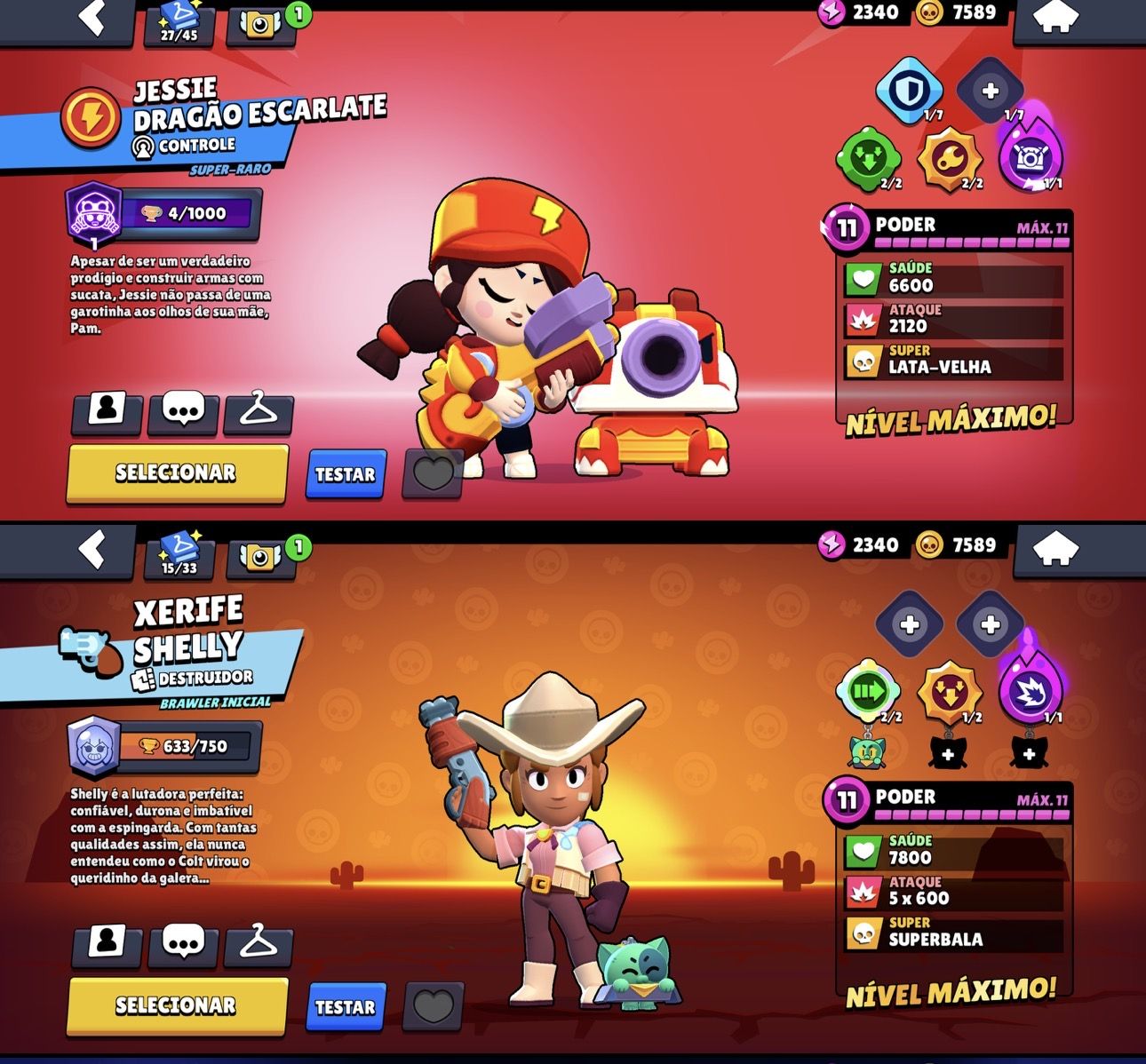 CONTA DE BRAW STARS 26k COM PRESTÍGIOS E SKINS RARAS + CLASH ROYAL 5,5k DE TROFÉ