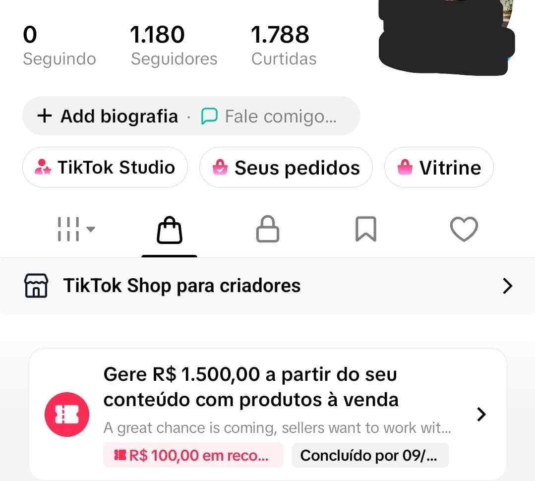 Conta TikTok Shop