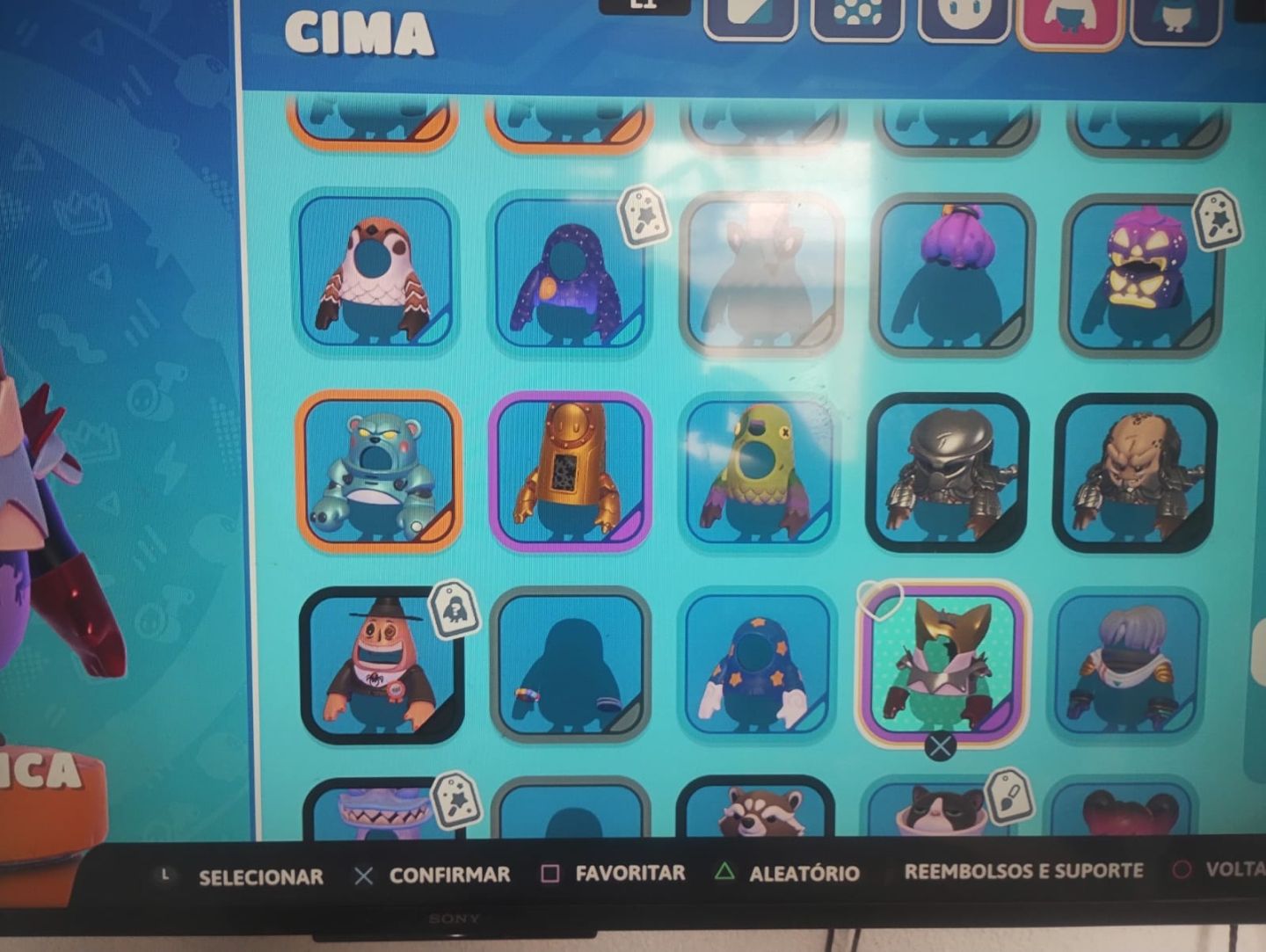 Conta de Fall guys com muita skin